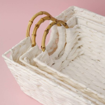 Fine Wicker Basket (White)