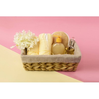 Fine Wicker Basket with Cloth Set Of 3 (Basic)