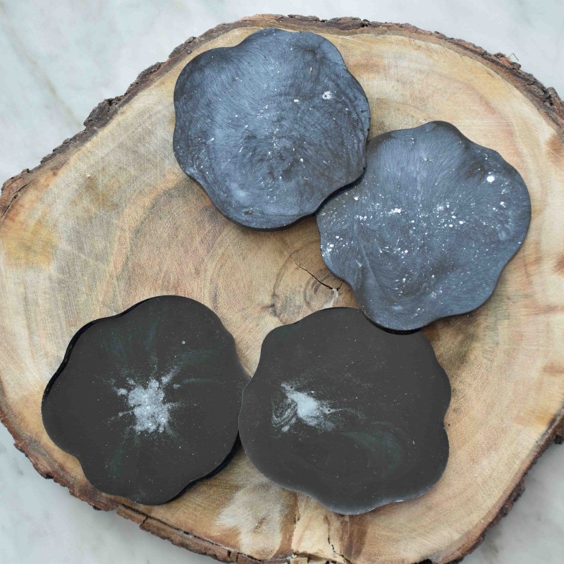 Resin Coasters Black