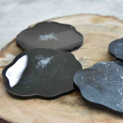 Resin Coasters Black