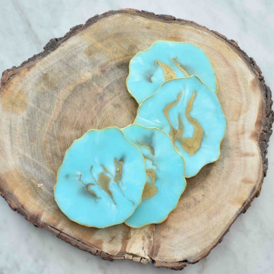 Resin Coasters Blue