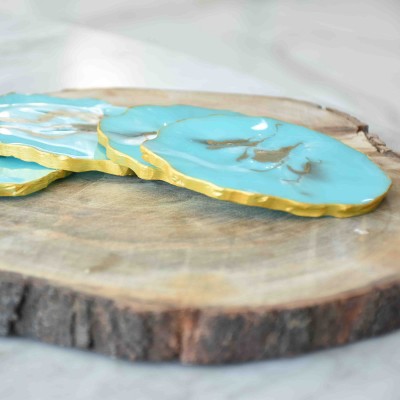 Resin Coasters Blue